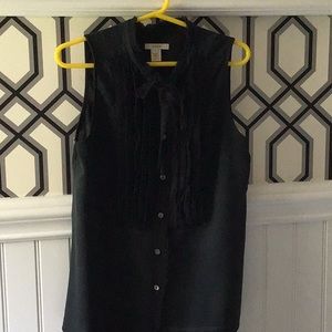 J.Crew 100% silk sleeveless sheer blouse